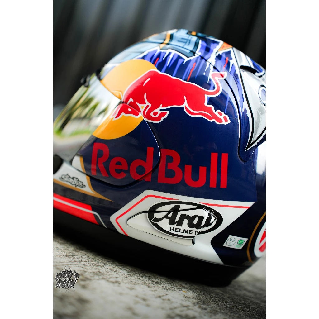 Arai RX7X Pedrosa Shogun 武士帽 選手彩繪 rdbbull貼紙 選手帽