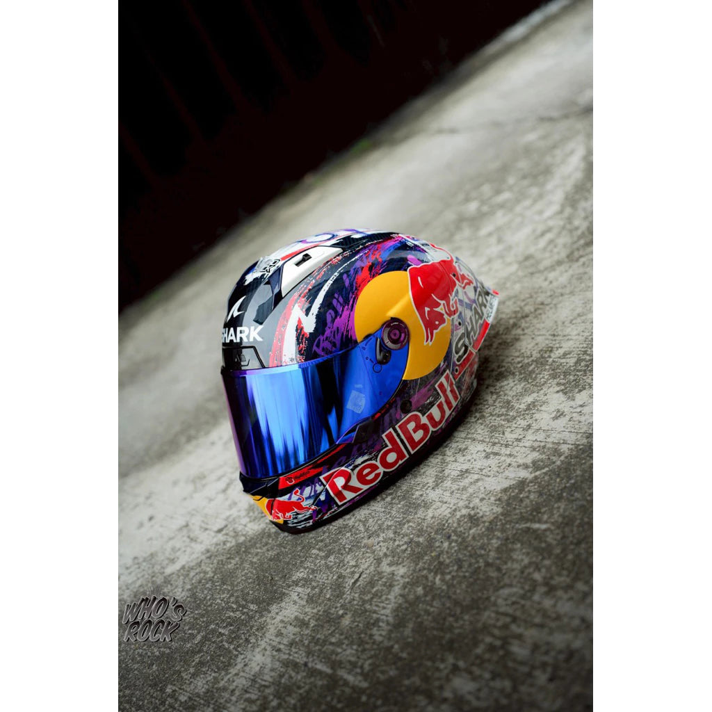 Shark Aeron-GP Zarco 選手彩繪 redbull 選手帽貼紙