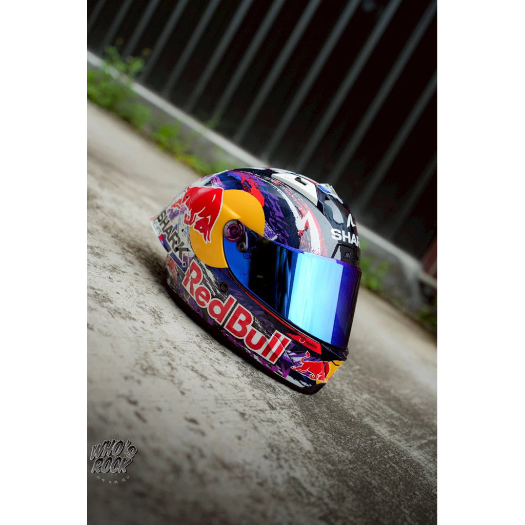 Shark Aeron-GP Zarco 選手彩繪 redbull 選手帽貼紙