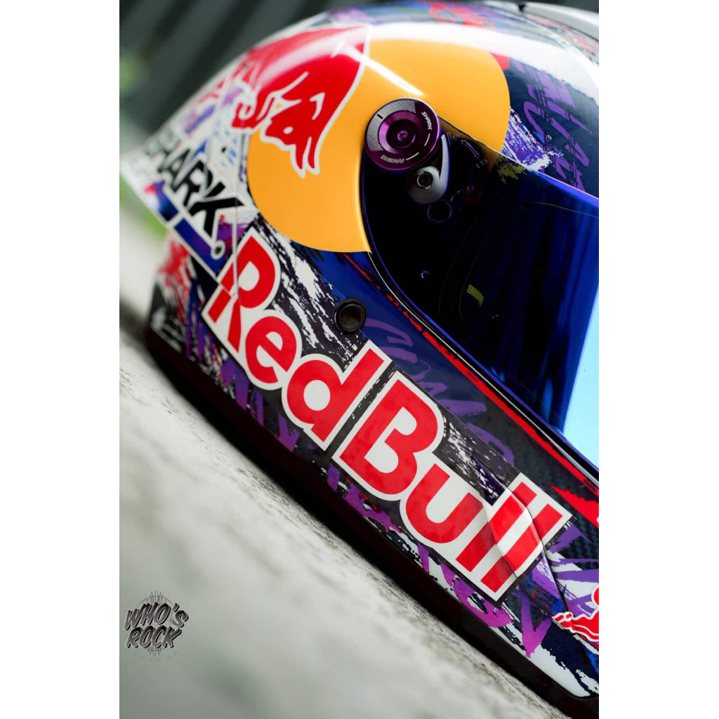 Shark Aeron-GP Zarco 選手彩繪 redbull 選手帽貼紙