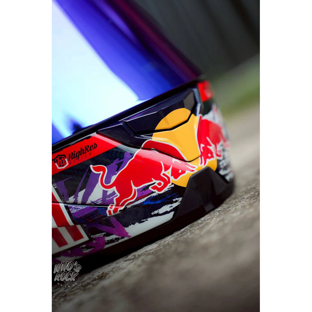 Shark Aeron-GP Zarco 選手彩繪 redbull 選手帽貼紙