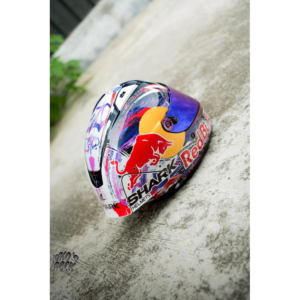 Shark Aeron-GP Zarco 選手彩繪 redbull 選手帽貼紙
