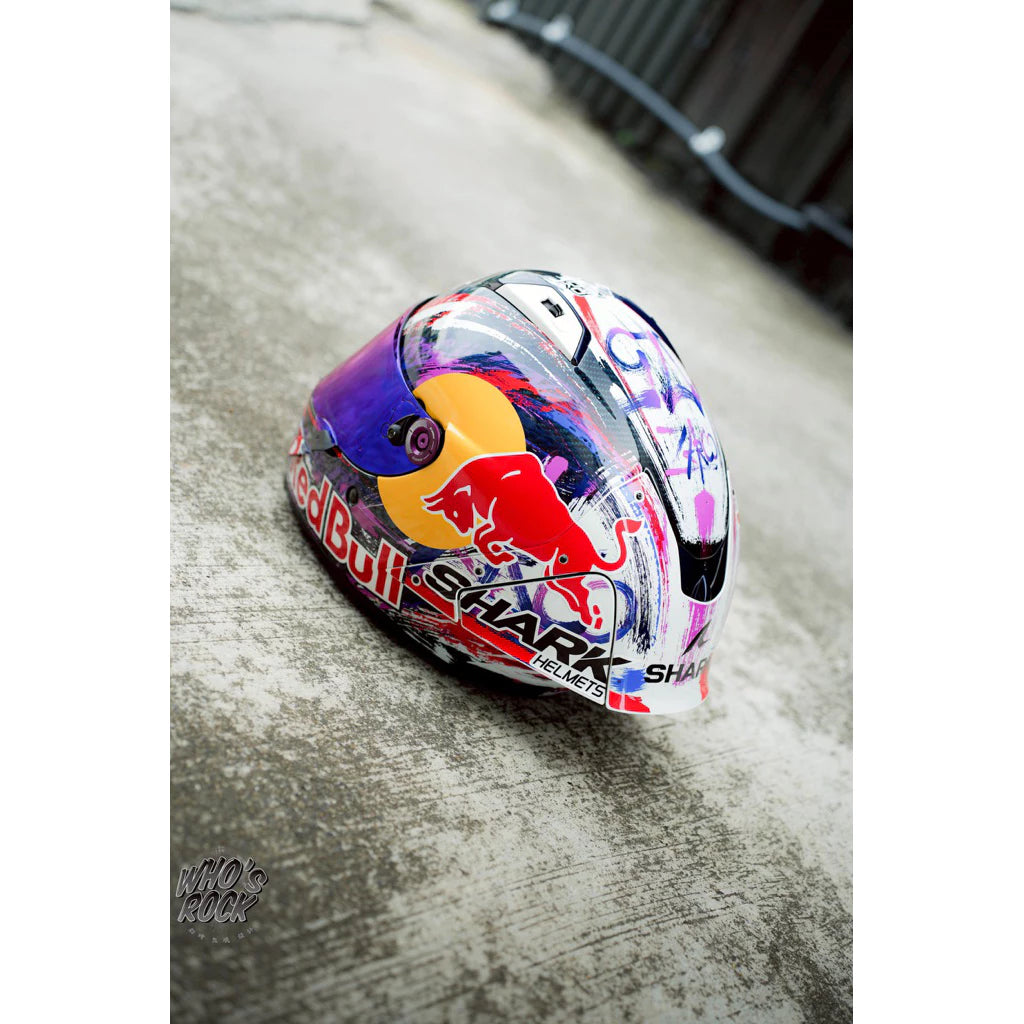 Shark Aeron-GP Zarco 選手彩繪 redbull 選手帽貼紙