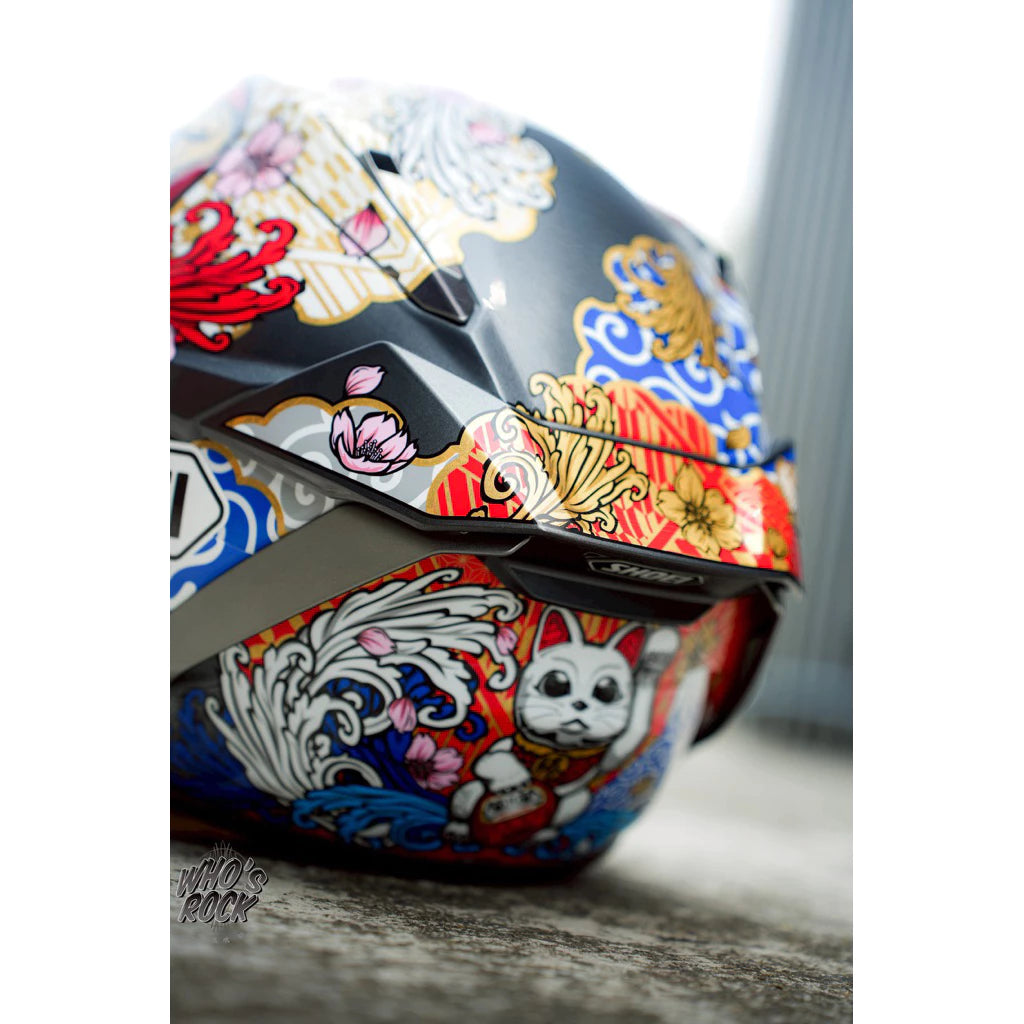 SHOEI X15 MOTEGI 5 招財貓 達摩招財不倒翁 redbull 紅牛下巴貼