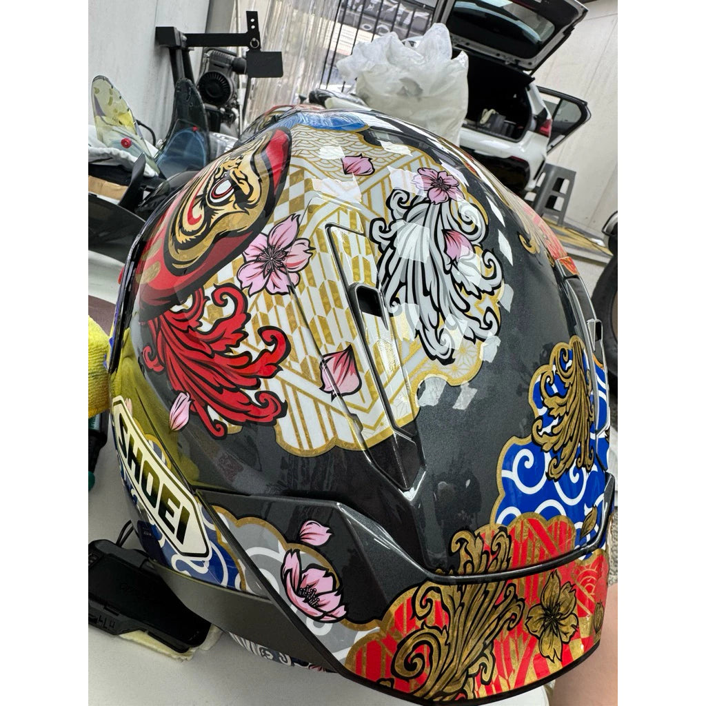 SHOEI X15 MOTEGI 5 招財貓 達摩招財不倒翁 redbull 紅牛下巴貼