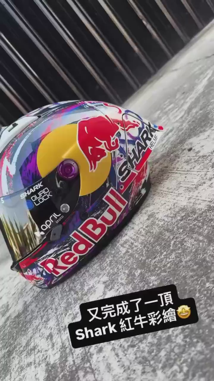 Shark Aeron-GP Zarco 選手彩繪 Motogp 選手帽貼紙 鏡片貼
